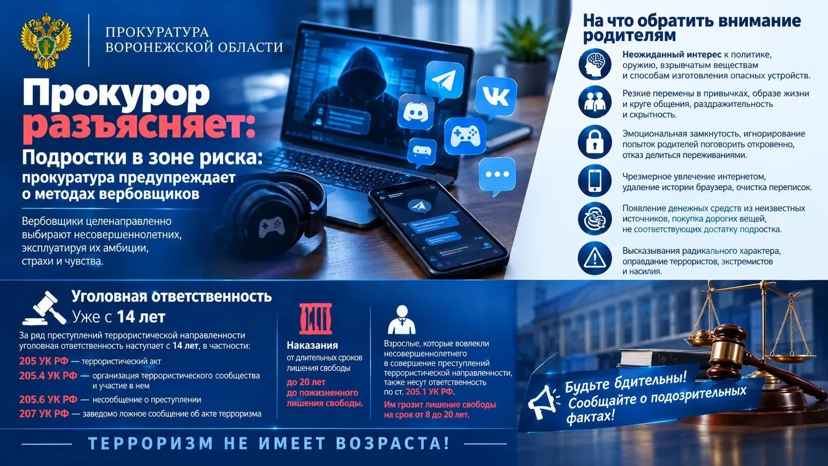 Подростки в зоне риска: прокуратура предупреждает о методах вербовщиков