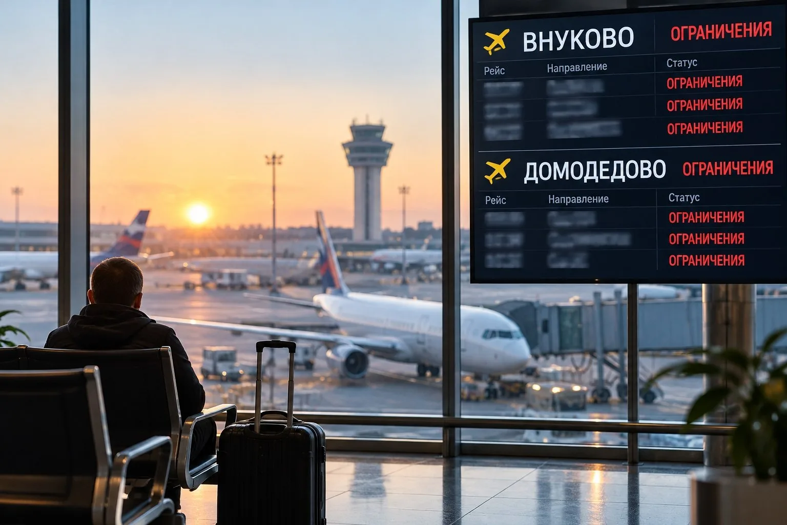 ✈ Московские аэропорты Внуково и Домодедово ограничили приём и отправку самолётов