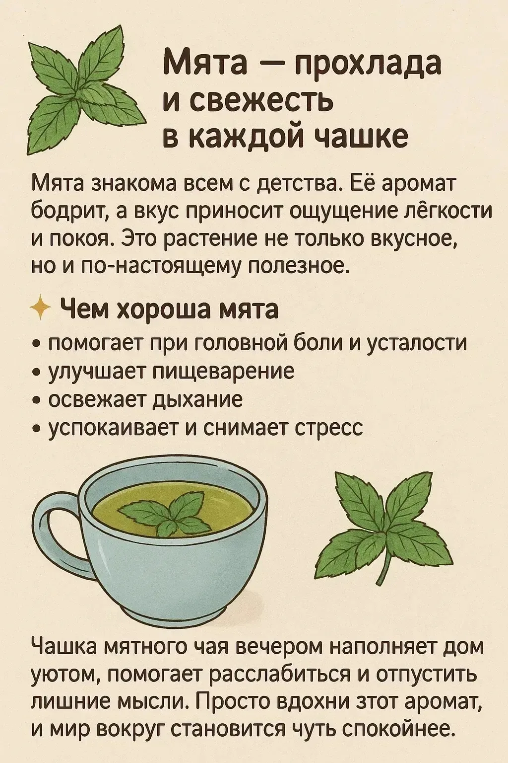☘️Мята - прохлада и свежесть в каждой чашке!