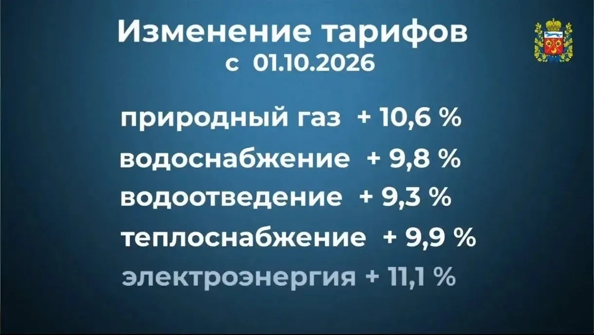 📈 Тарифы на услуги ЖКХ выросли в Оренбуржье