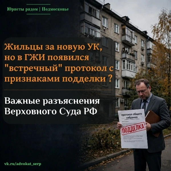 📝 Жильцы выбрали новую УК, но появился поддельный протокол контр-собрания: важные разъ...