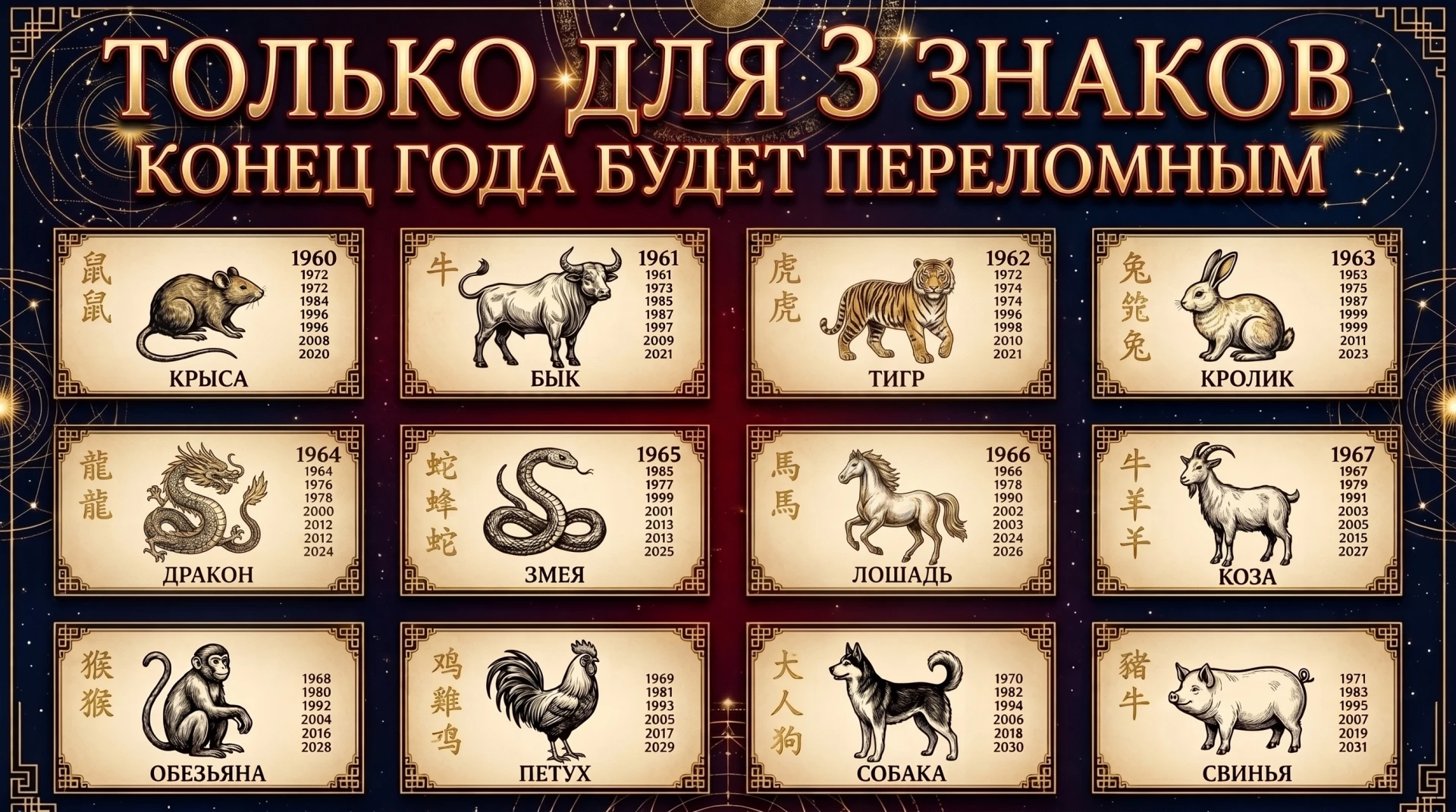 🐉 ВОСТОЧНЫЙ ГОРОСКОП ПРЕДУПРЕЖДАЕТ: для ТРЕХ знаков следующие недели станут поворотными.