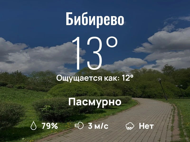 Что с погодой в Бибирево?
