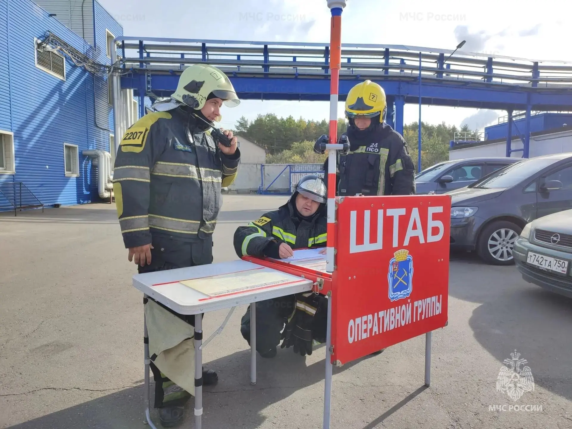 В Подольске прошли пожарно-тактические учения на базе складского комплекса.