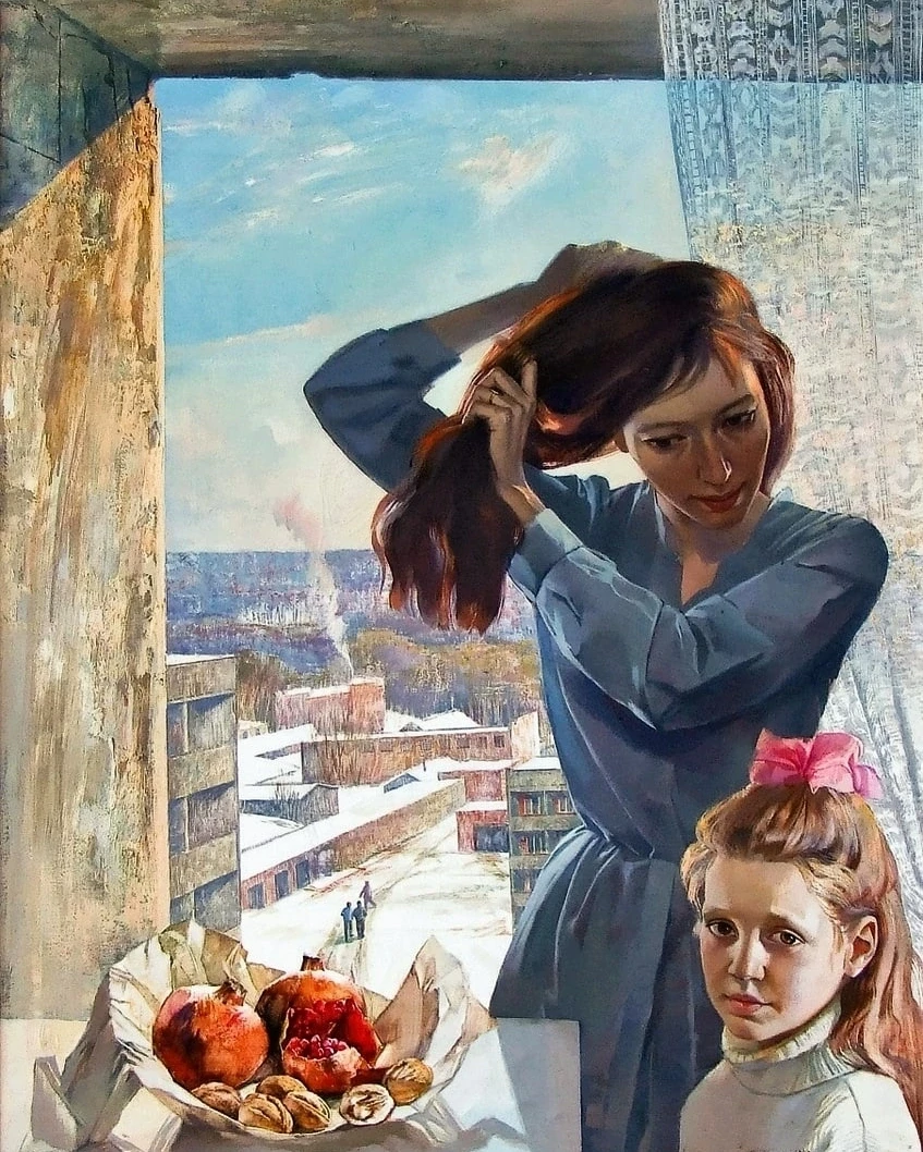 🎨 Владимир Батищев «Доброе утро» (1987): свет и тишина повседневности