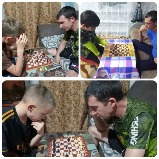 ♟️♟️♟️Отцы и дети сразились за шахматной доской.