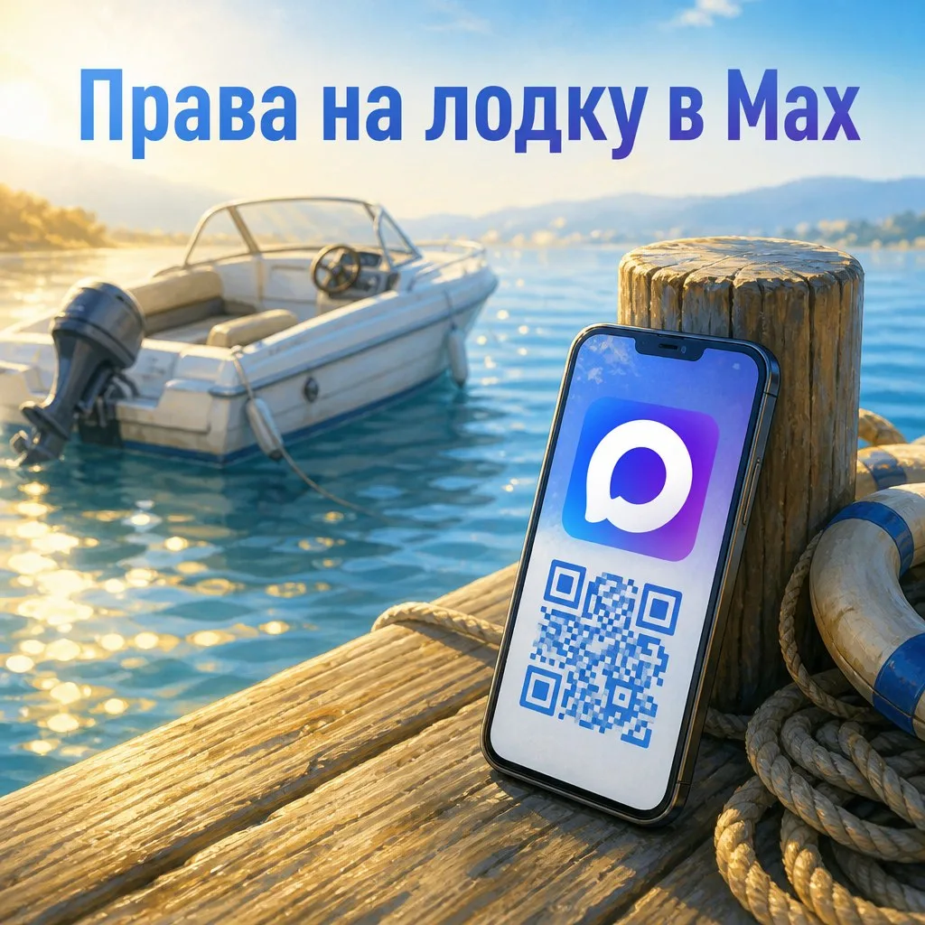 Права на лодку теперь можно показать через QR-код в Max