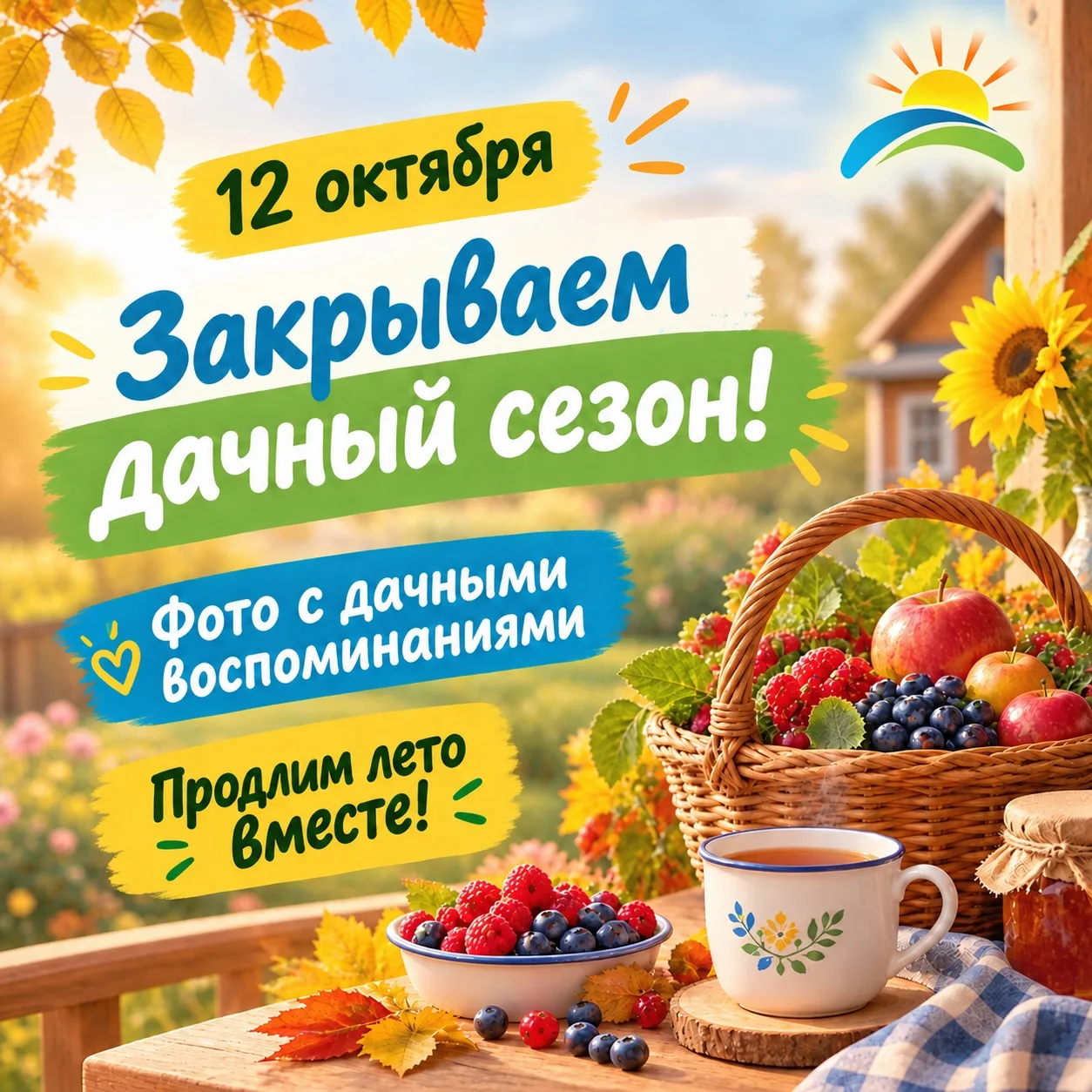 Сегодня, 12 октября, в России отмечают День закрытия дачного сезона! 🍂