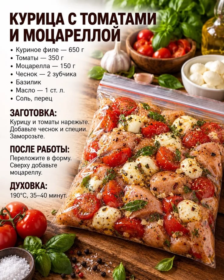 ◾Курица с моцареллой
