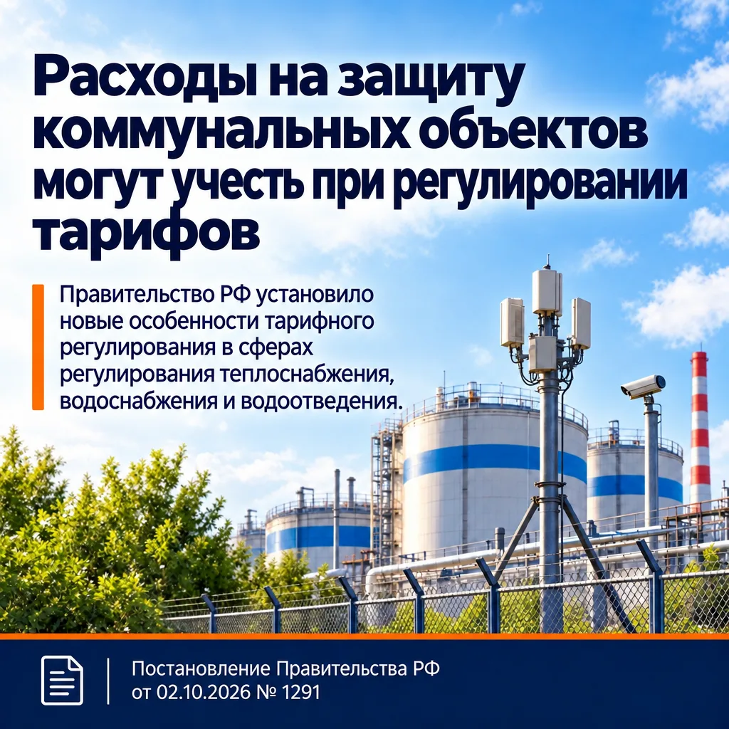 📌 Расходы на защиту коммунальных объектов могут учесть при установлении тарифов