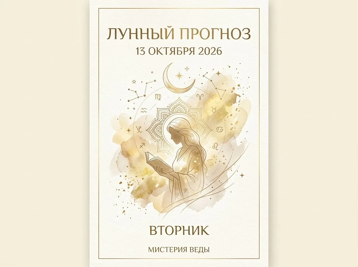 🌙 Лунный прогноз на 13 октября 2026 | Вторник