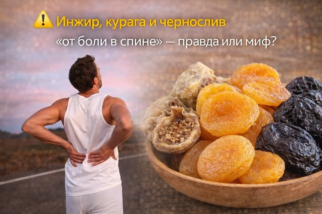 ⚠ Инжир, курага и чернослив «от боли в спине» — правда или миф?