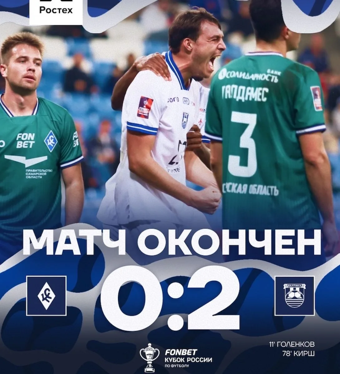 "Балтика" одержала победу в кубковом матче