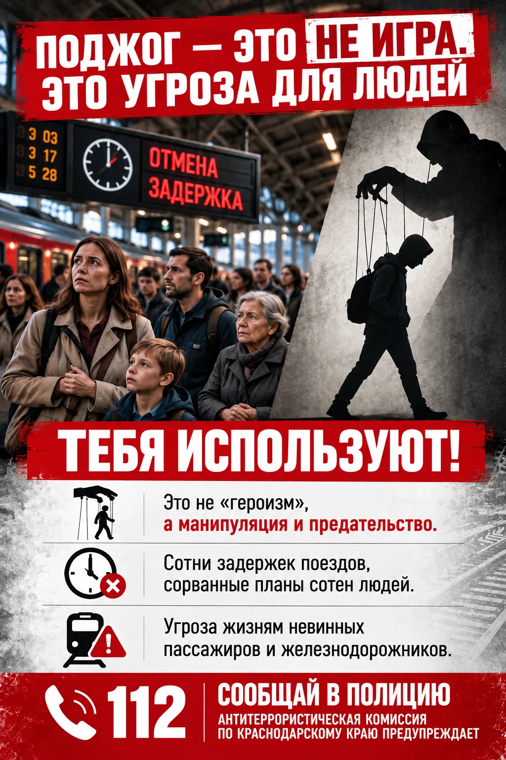 Внимание: антитеррористическая комиссия Краснодарского края предупреждает