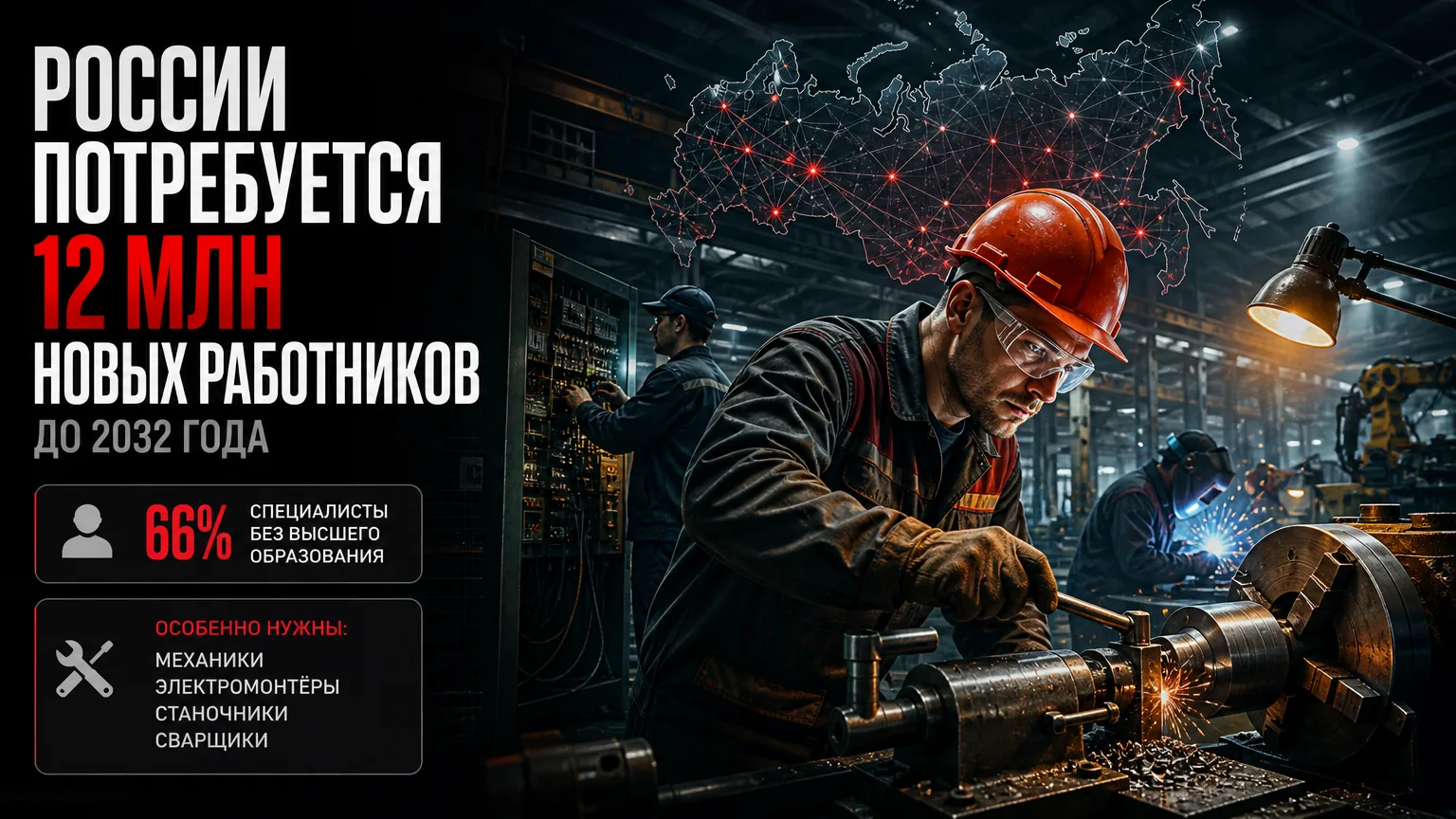 🛠 России потребуется 12 млн новых работников до 2032 года