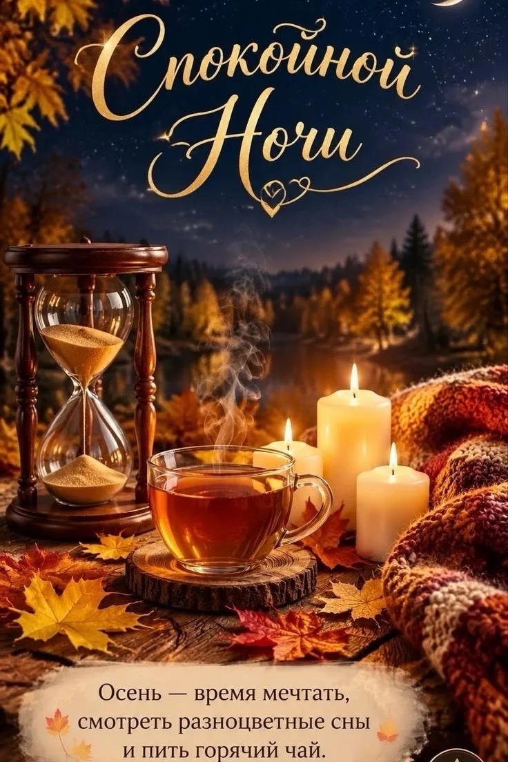 Доброй,тихой и спокойной ночи всем участникам канала✨🍁Пусть ангел-хранитель оберегает ...