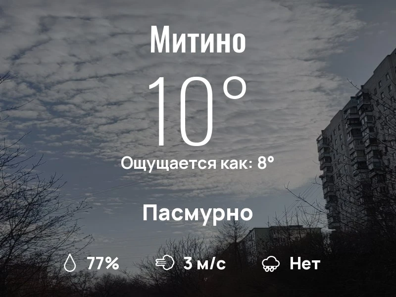 Что с погодой в Митино?
