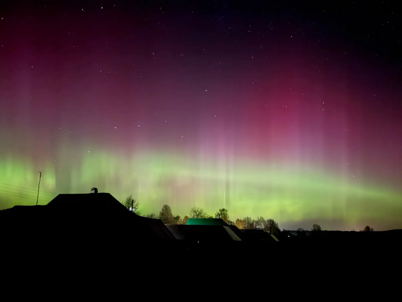 🌌 Северное сияние озарило небо над Мамадышским районом