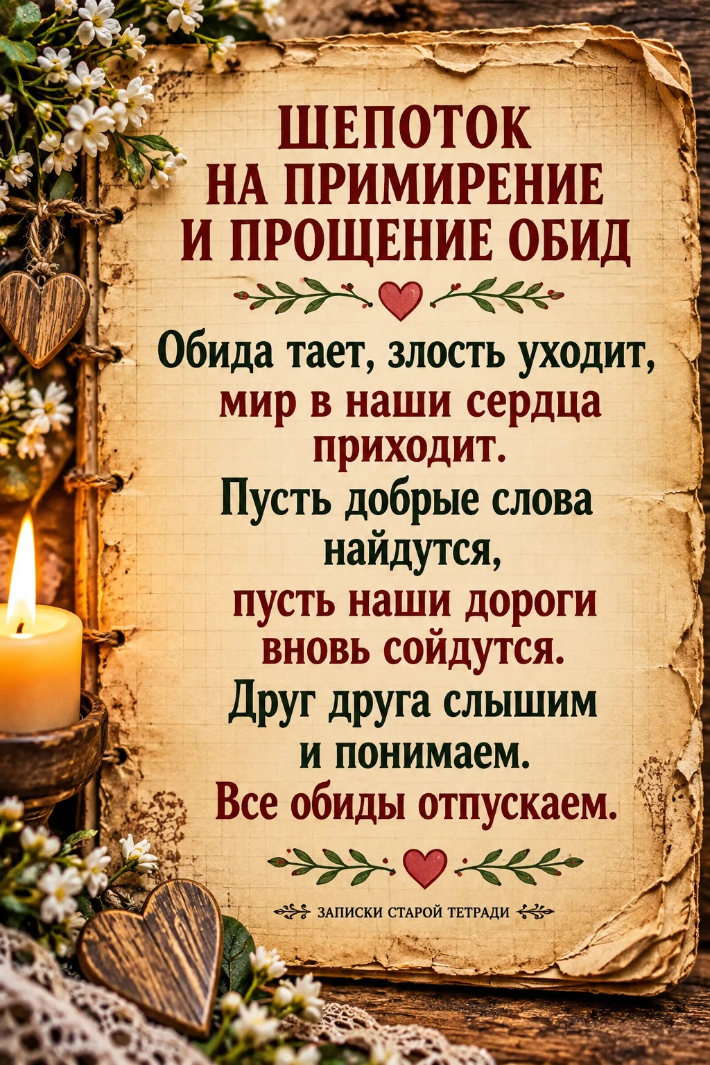🤝 ШЕПОТОК НА ПРИМИРЕНИЕ И ПРОЩЕНИЕ ОБИД