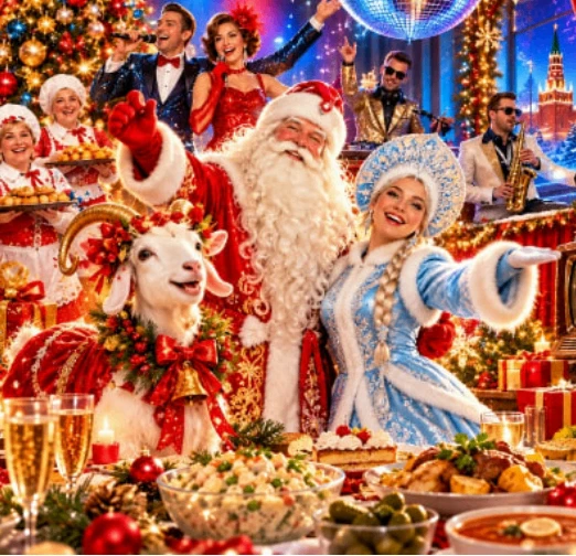 ✨ НОВОГОДНИЙ «ГОЛУБОЙ ОГОНЁК» — НАЗАД В СССР! ✨🎄