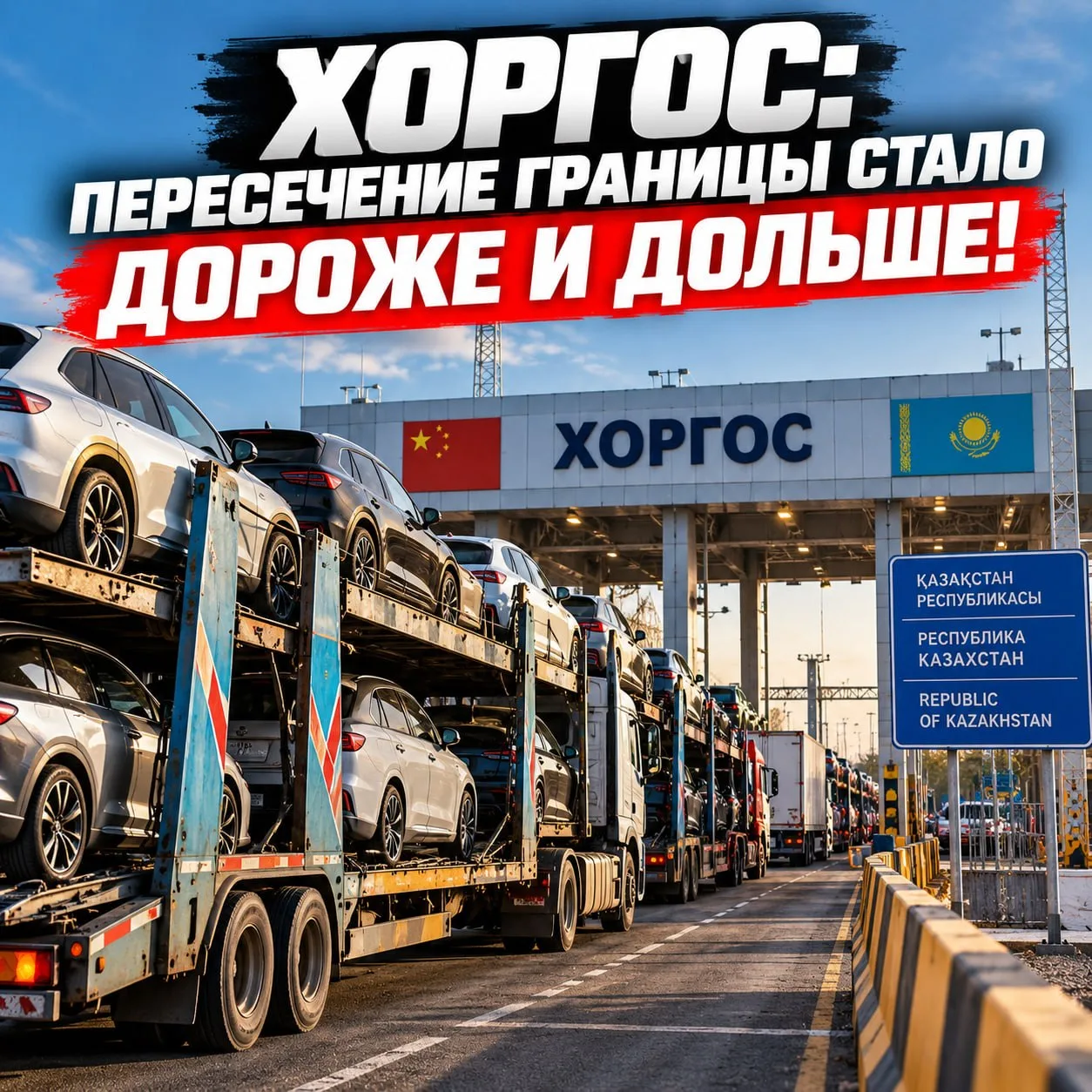 🇨🇳 Хоргос: пересечение границы стало дороже и дольше!