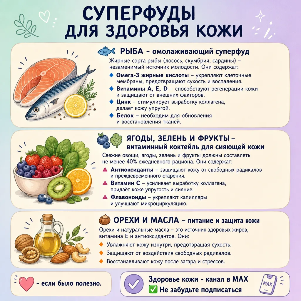 СУПЕРФУДЫ ДЛЯ ЗДОРОВЬЯ КОЖИ