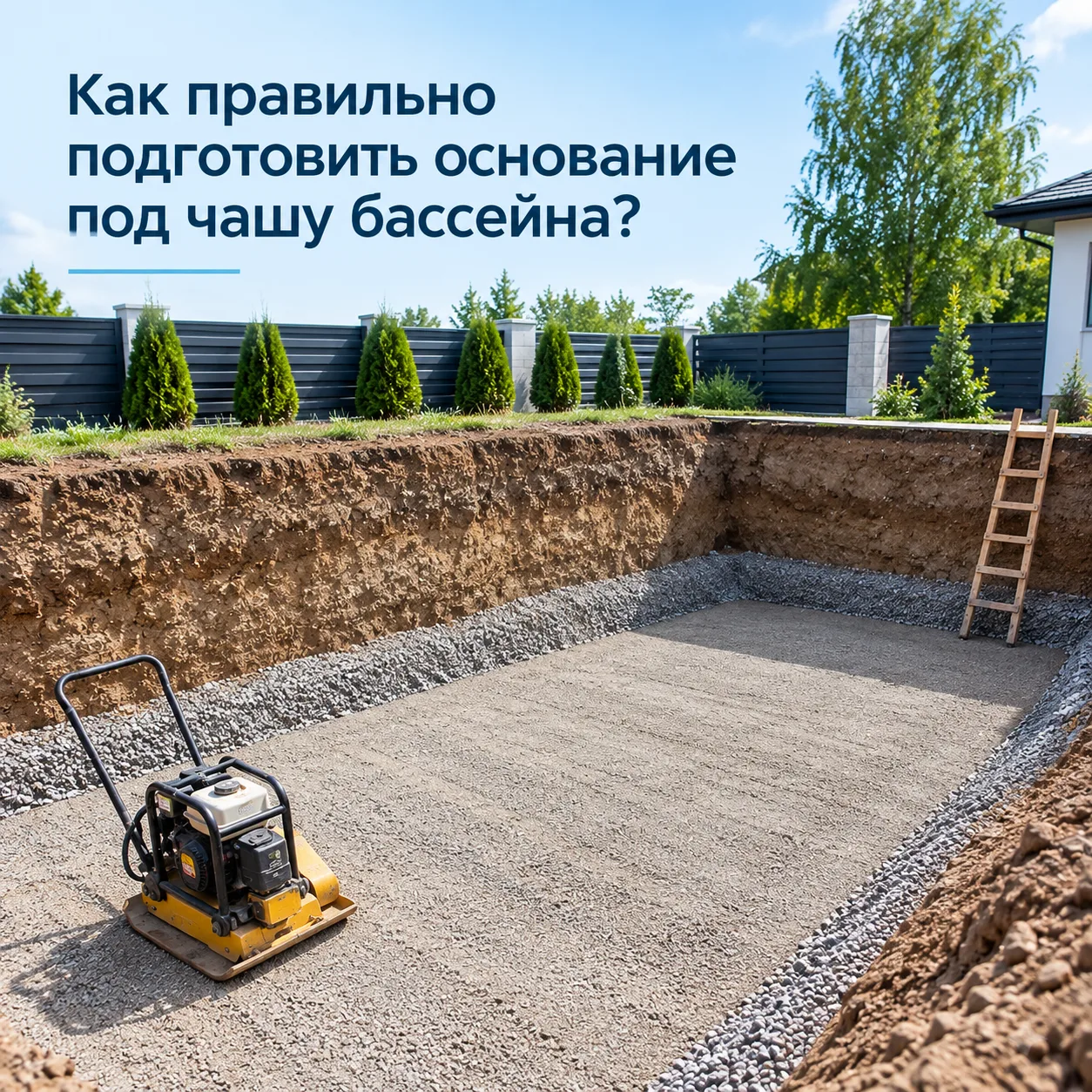 🏗️ Как правильно подготовить основание под чашу бассейна?