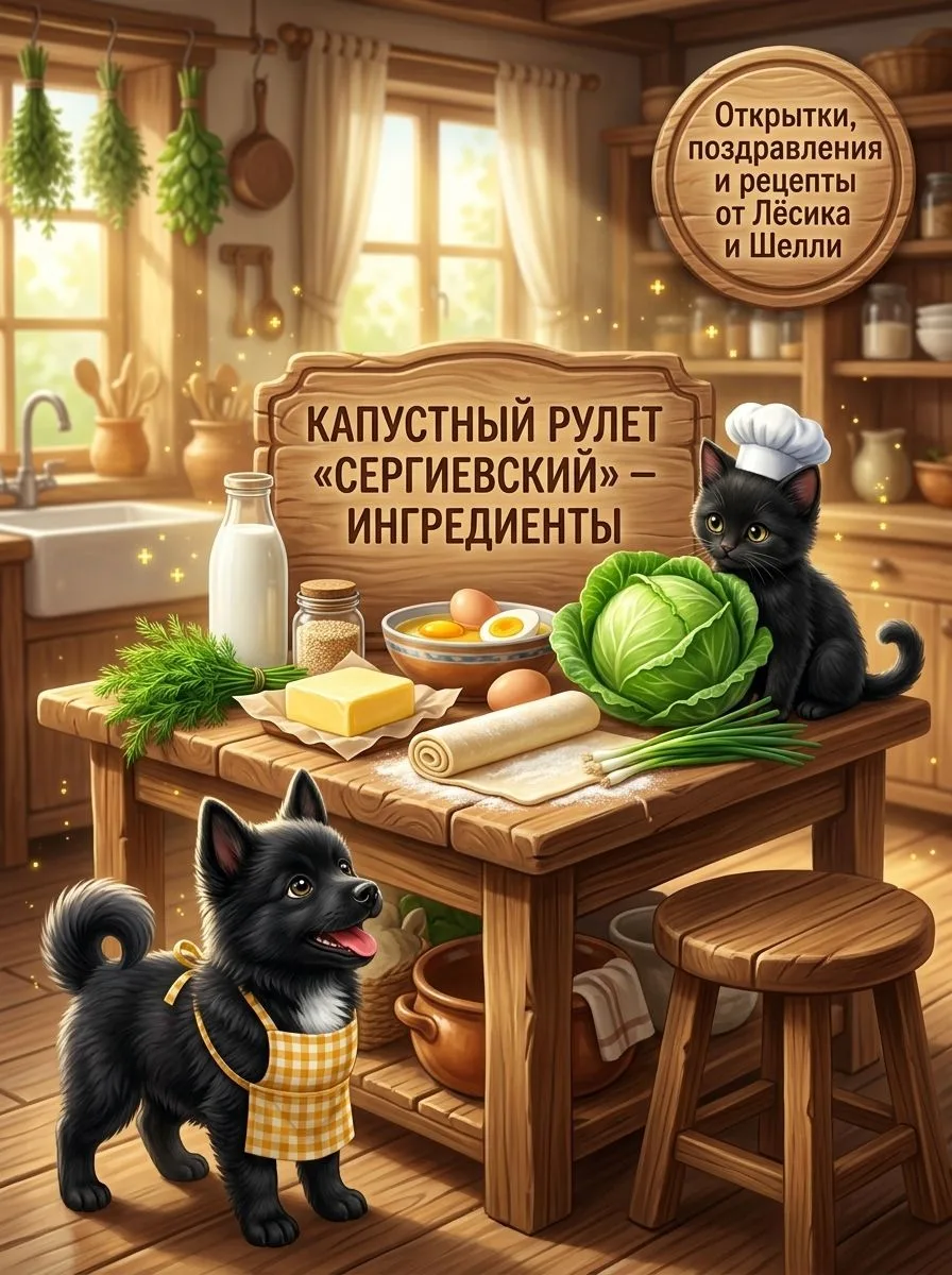 СЛОЁНЫЙ КАПУСТНЫЙ РУЛЕТ С ЯЙЦОМ И УКРОПОМ «СЕРГИЕВСКИЙ ГОСТИНЕЦ» 🥬🥧✨