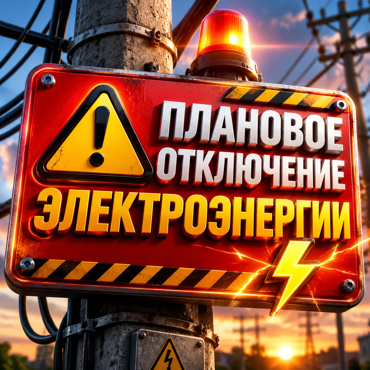 ⚡ Плановое отключение электроэнергии