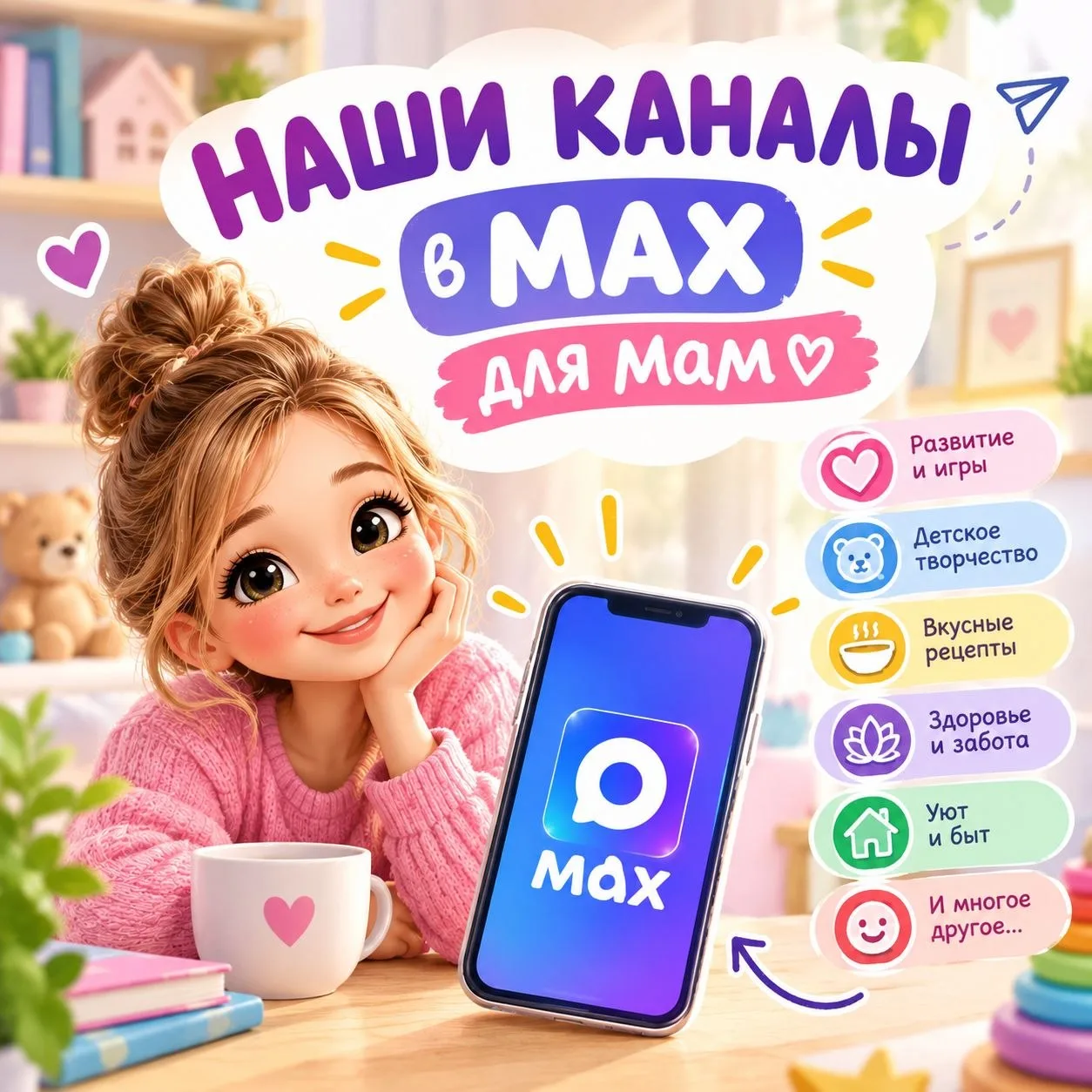Наши каналы для мам в МАХ  :