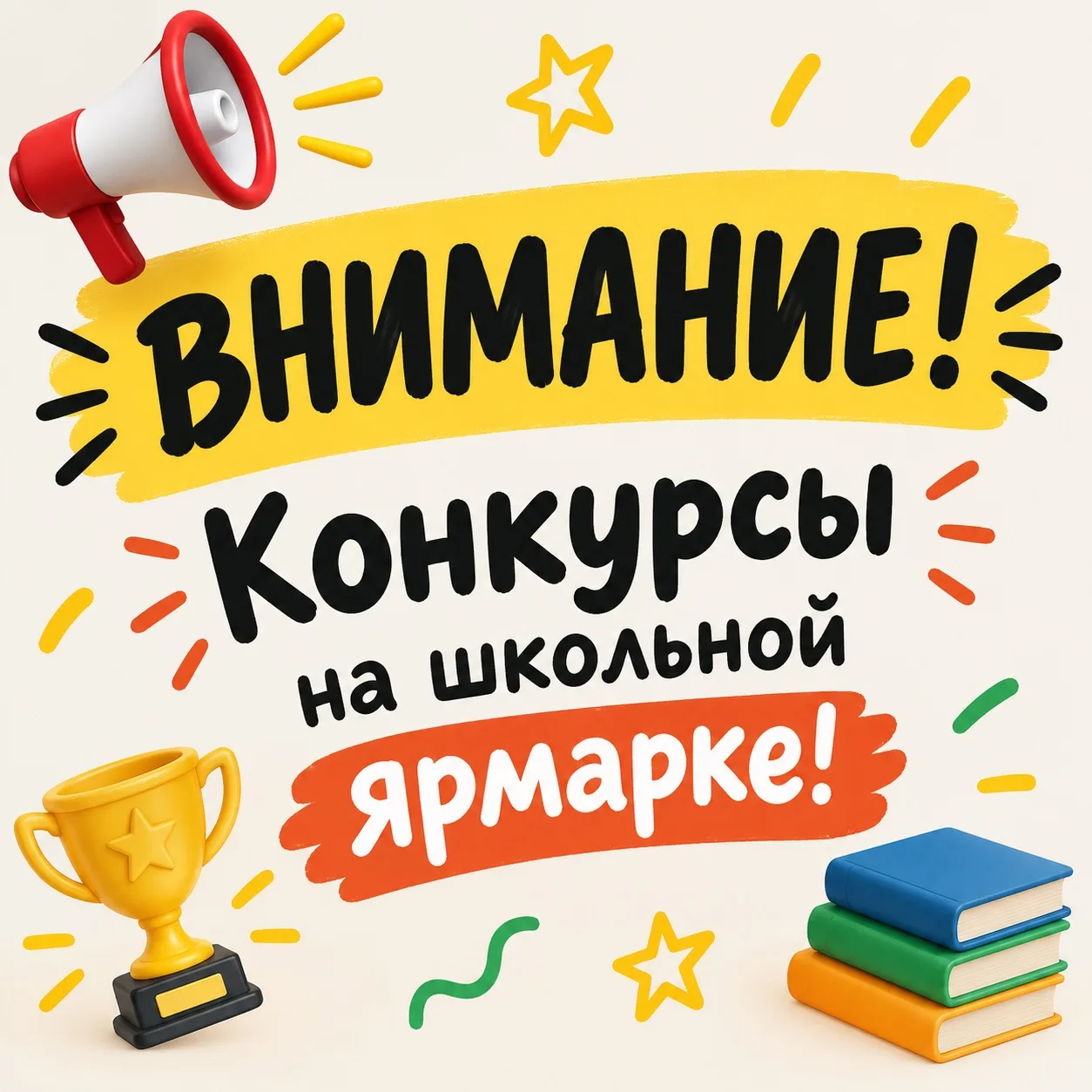 🏆 ВНИМАНИЕ! КОНКУРСЫ НА ШКОЛЬНОЙ ЯРМАРКЕ! 🏆