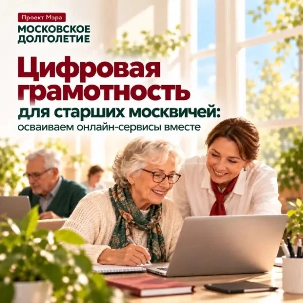 📱 «Цифровая грамотность» для старших москвичей: осваиваем онлайн-сервисы вместе