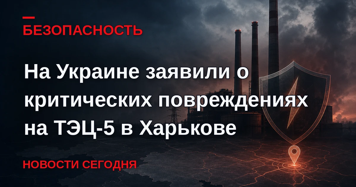 Харьковская ТЭЦ-5 получила критические повреждения, заявил глава областной администраци...