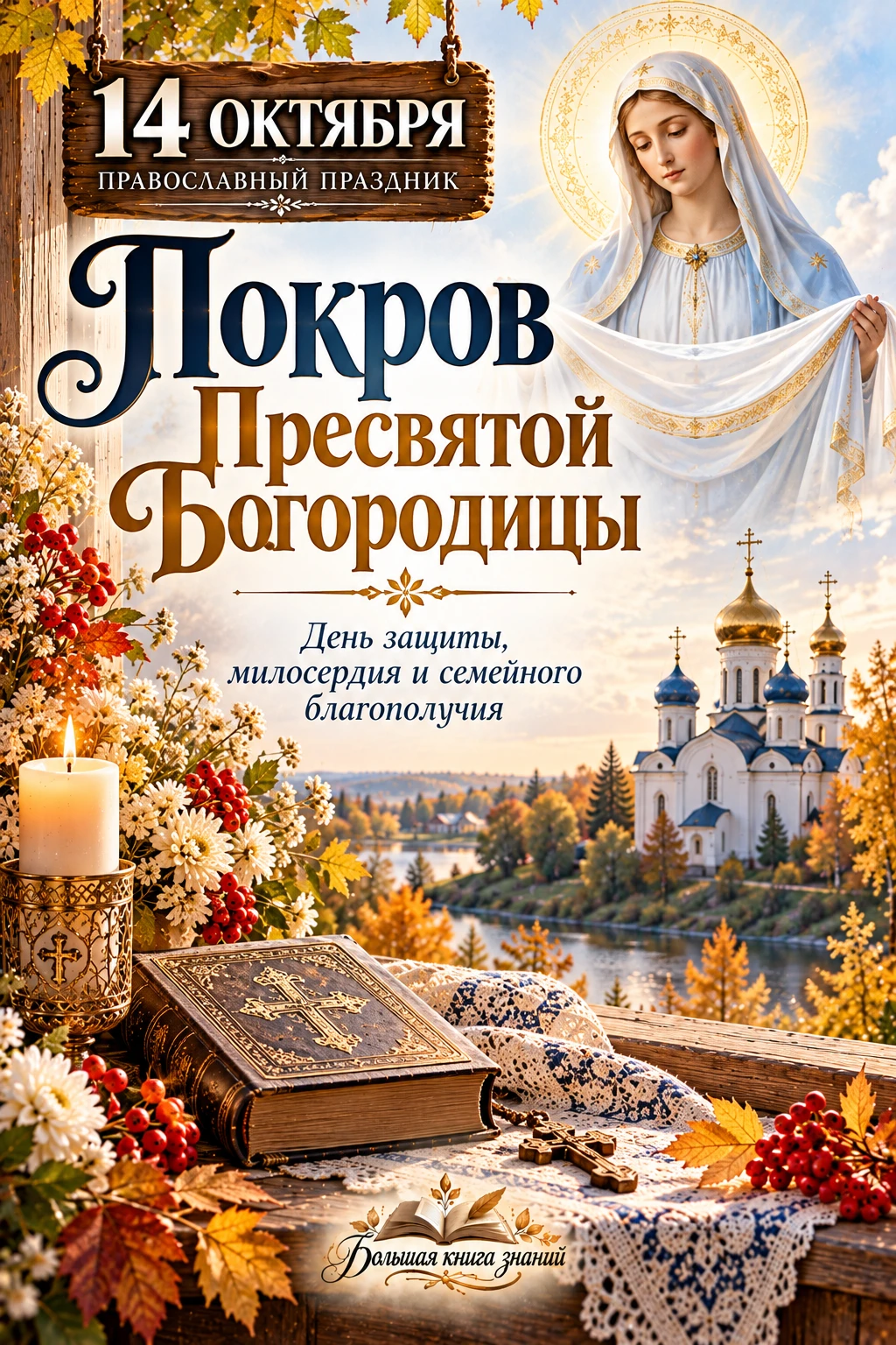 🕊️ 14 ОКТЯБРЯ — ПОКРОВ ПРЕСВЯТОЙ БОГОРОДИЦЫ