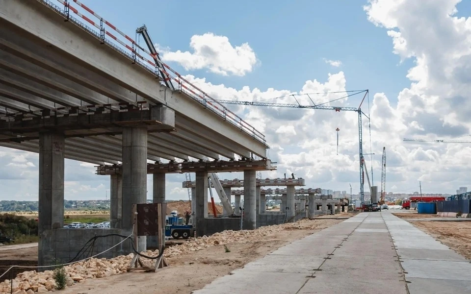 🌉 Готовность нового моста через Оку в Рязанской области достигла 38,8%. На стороне Дуб...