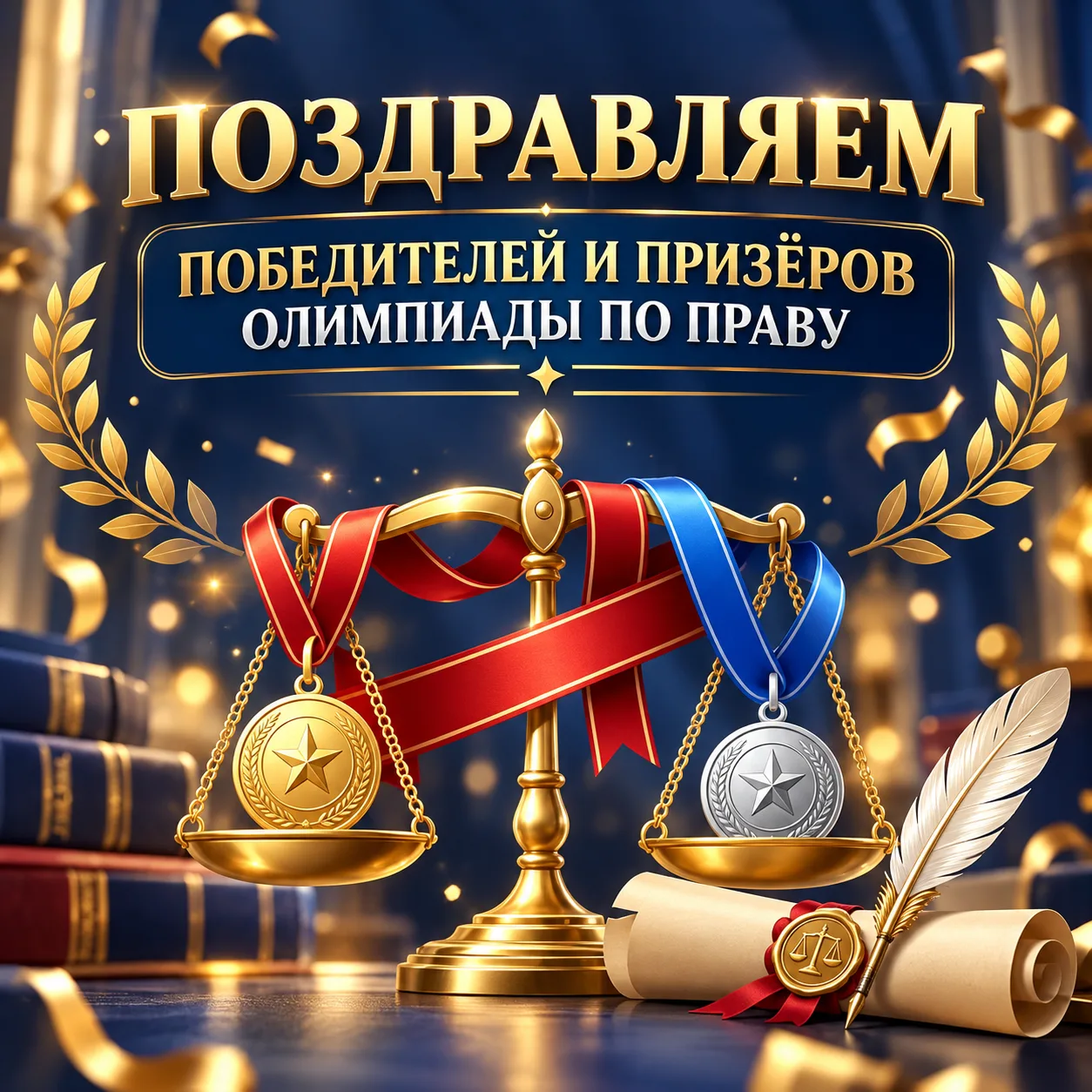 🎉Поздравляем победителей и призёров ВсОШ по Праву!🎉