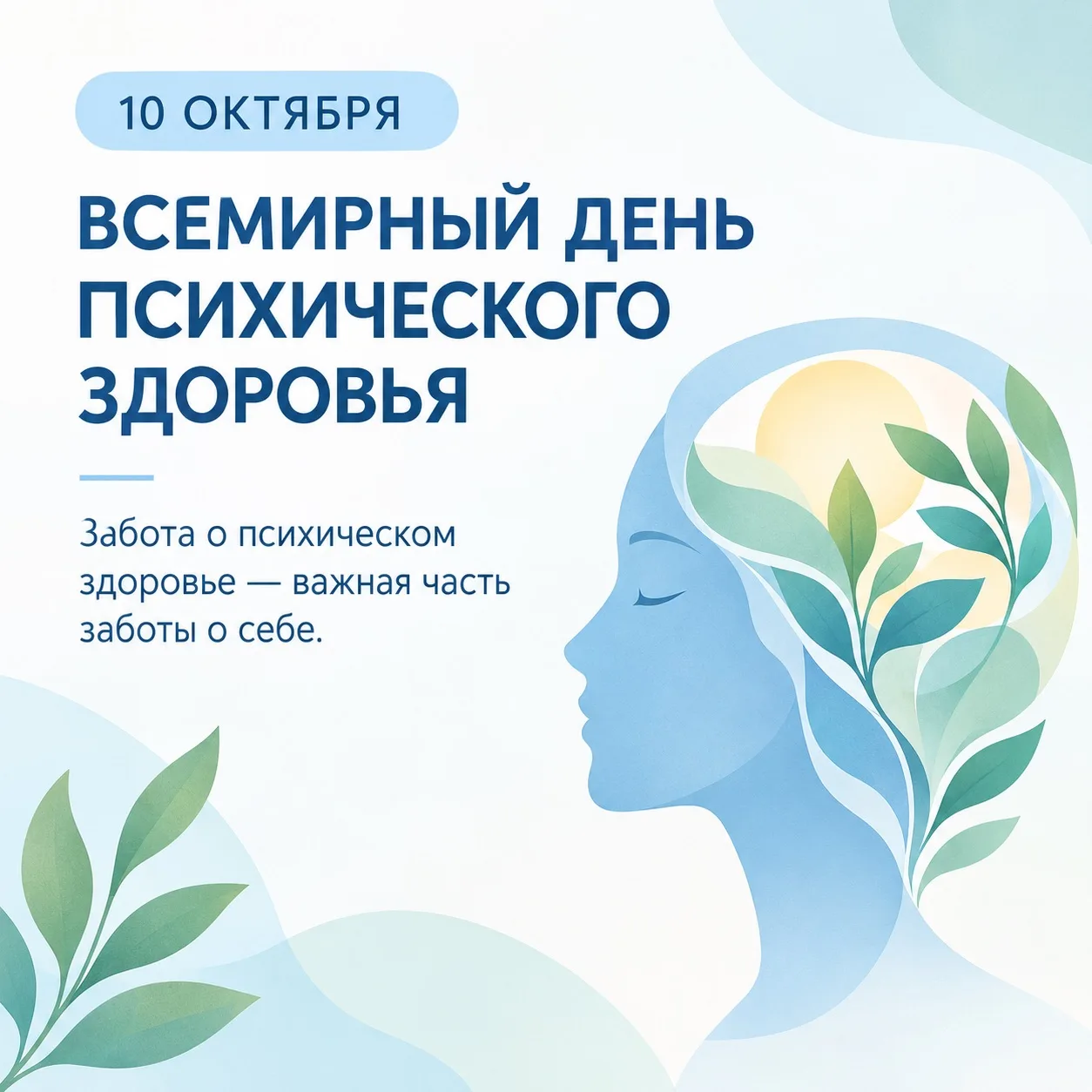 10 октября — Всемирный день психического здоровья 🧠