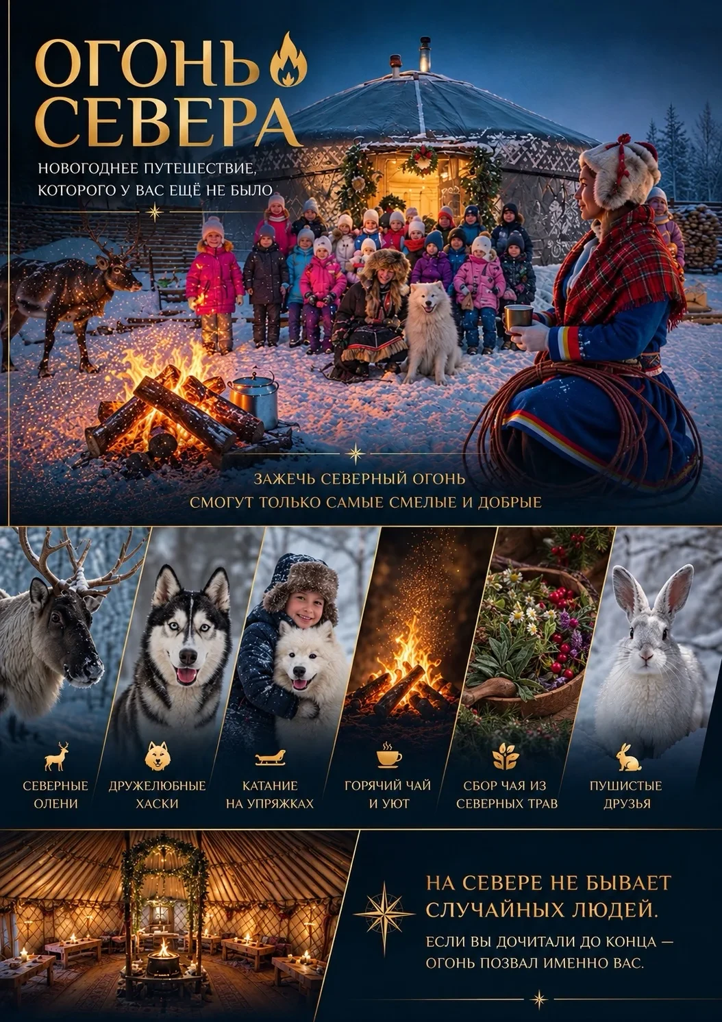 🎄🎄 Новогодняя экскурсия с хаски и оленями «Огонь Севера» — новогоднее путешествие из ...