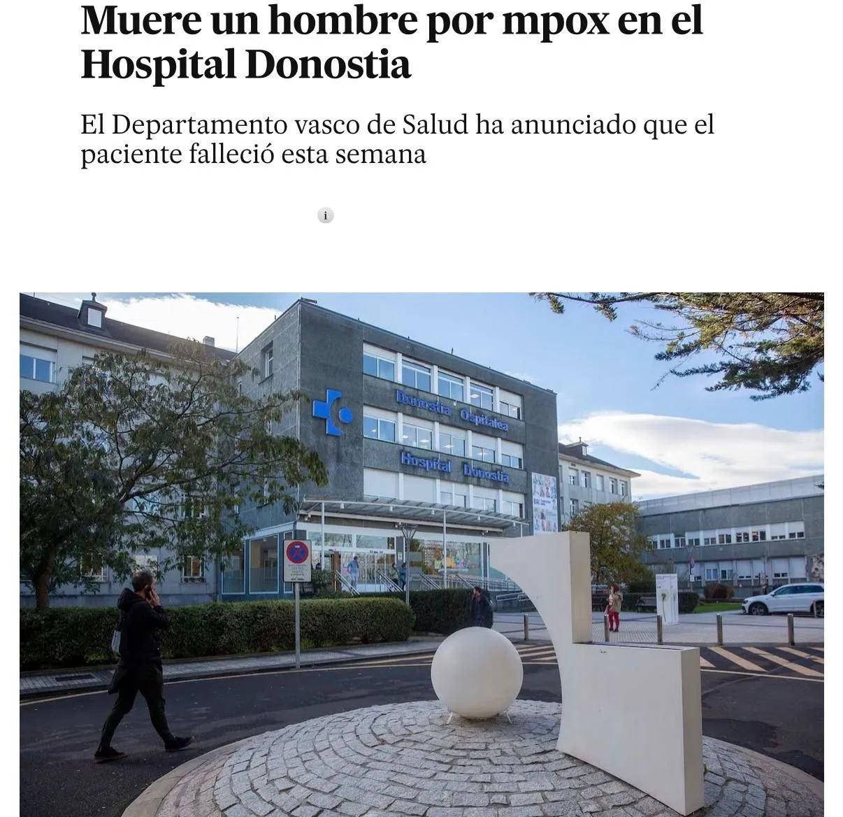 🇪🇸В Испании 61-летний мужчина умер после заражения оспой обезьян, — El Pais.