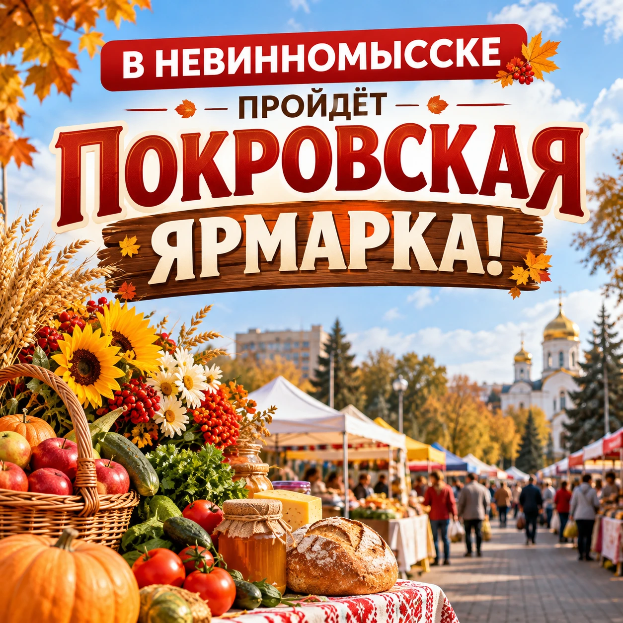 УЖЕ ЗАВТРА В НЕВИННОМЫССКЕ ПРОЙДЁТ ПОКРОВСКАЯ ЯРМАРКА!