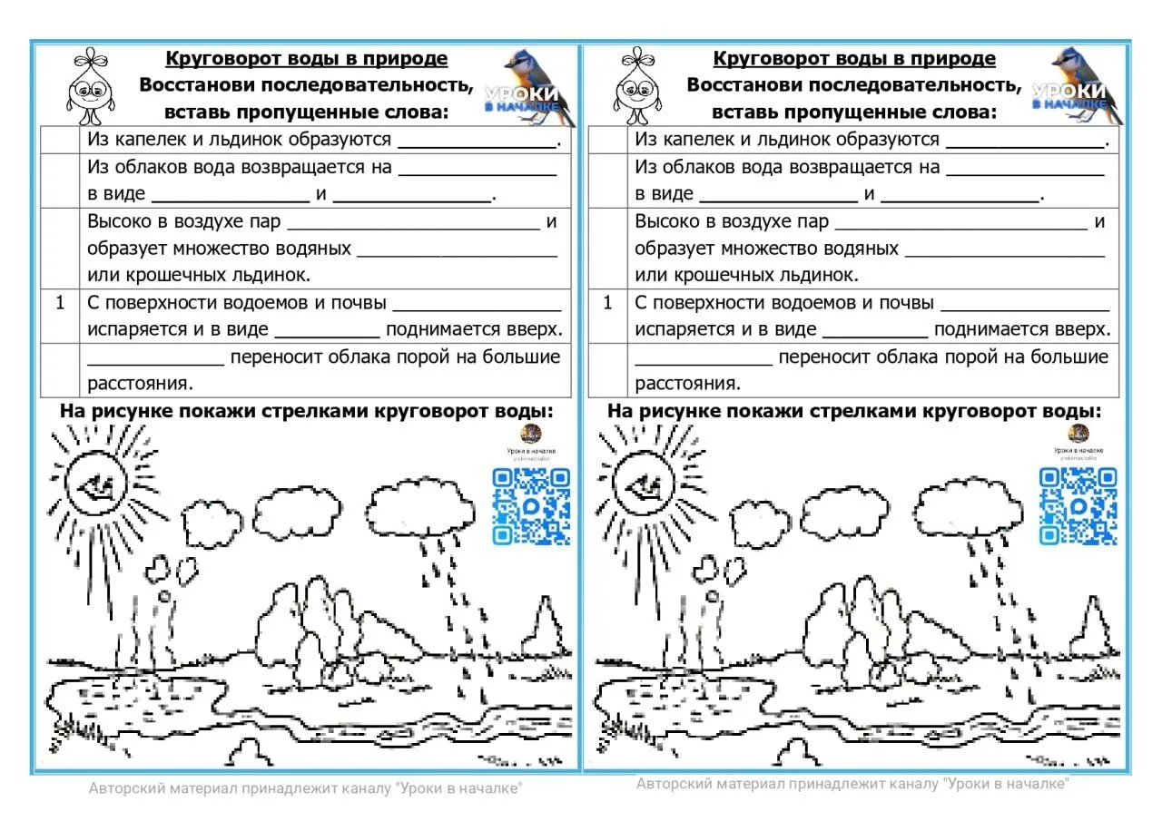 Круговорот воды в природе 💧Для вас за ❤️ файл будет доступен сутки