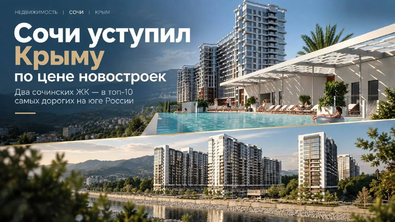 Сочи уступил Крыму по цене самых дорогих новостроек