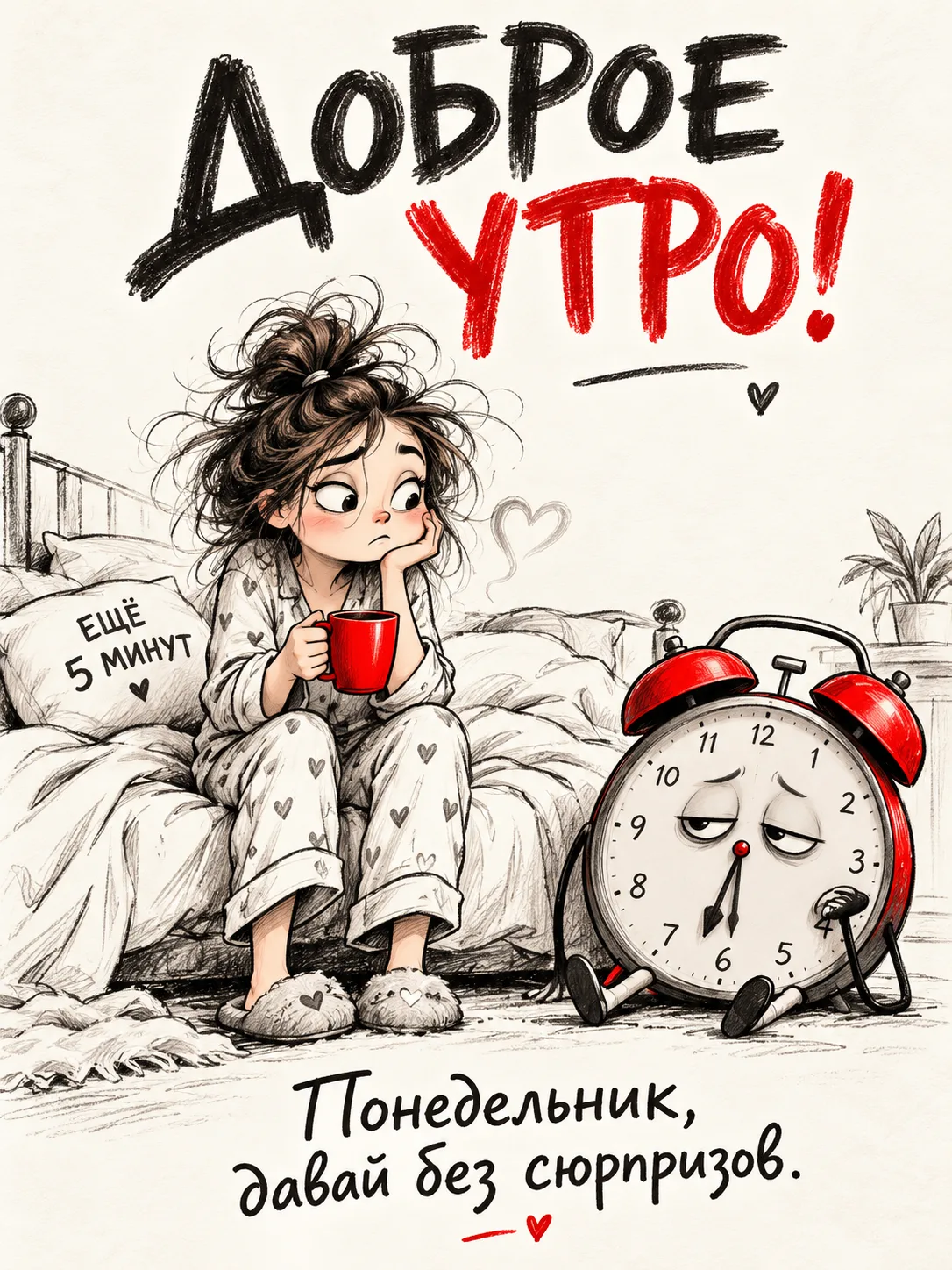 Иногда доброе утро — это вовсе не про бодрость, планы и идеальный настрой. 😄