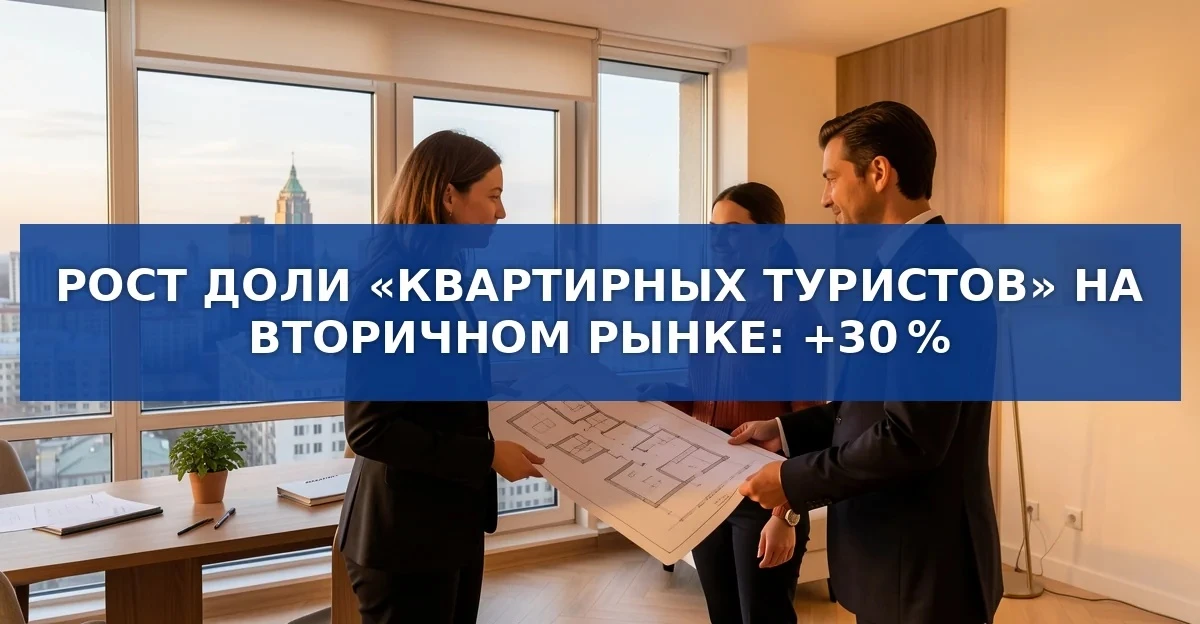 Рост доли «квартирных туристов» на вторичном рынке: +30 %