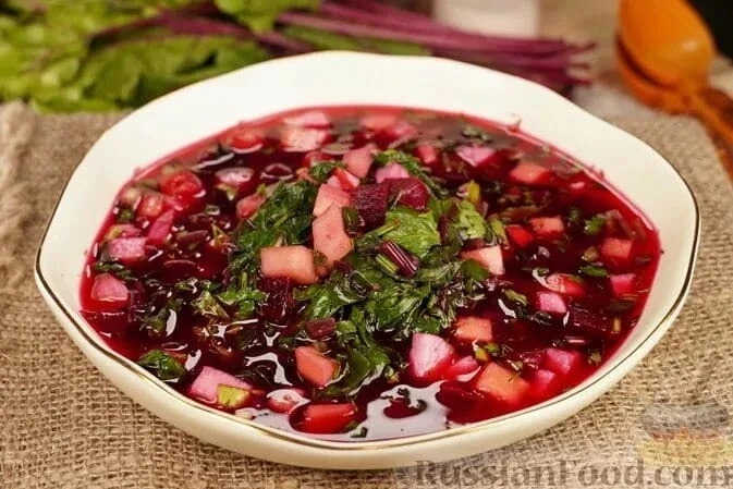Вот классический рецепт горячей ботвиньи с мясом в кастрюле! Для вас пошаговый план — с...
