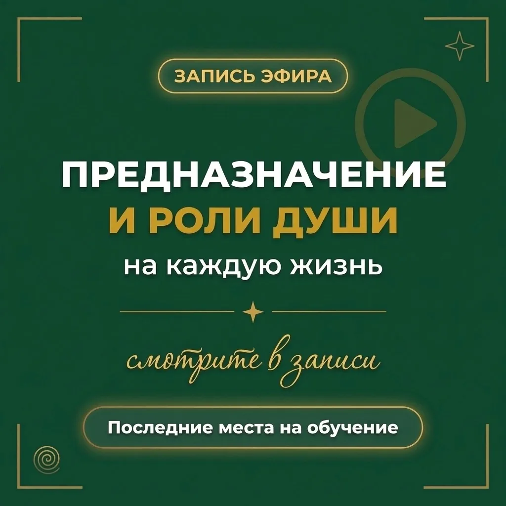 Запись вчерашнего эфира про предназначение — уже здесь