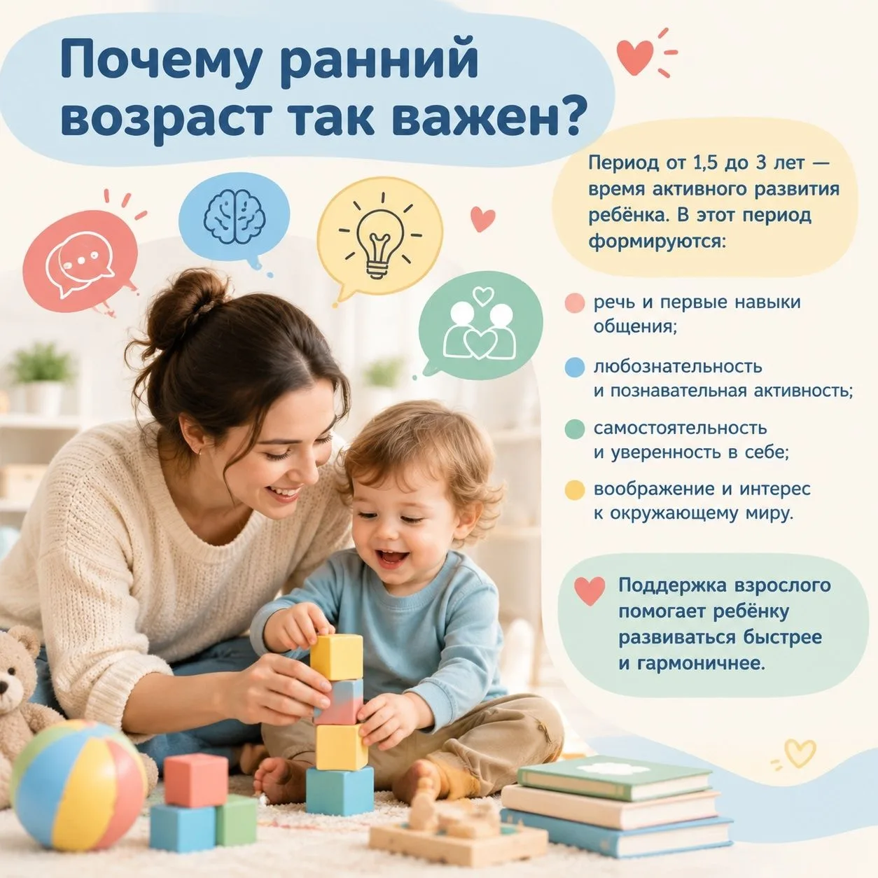 Мир малыша начинается с игры и общения!