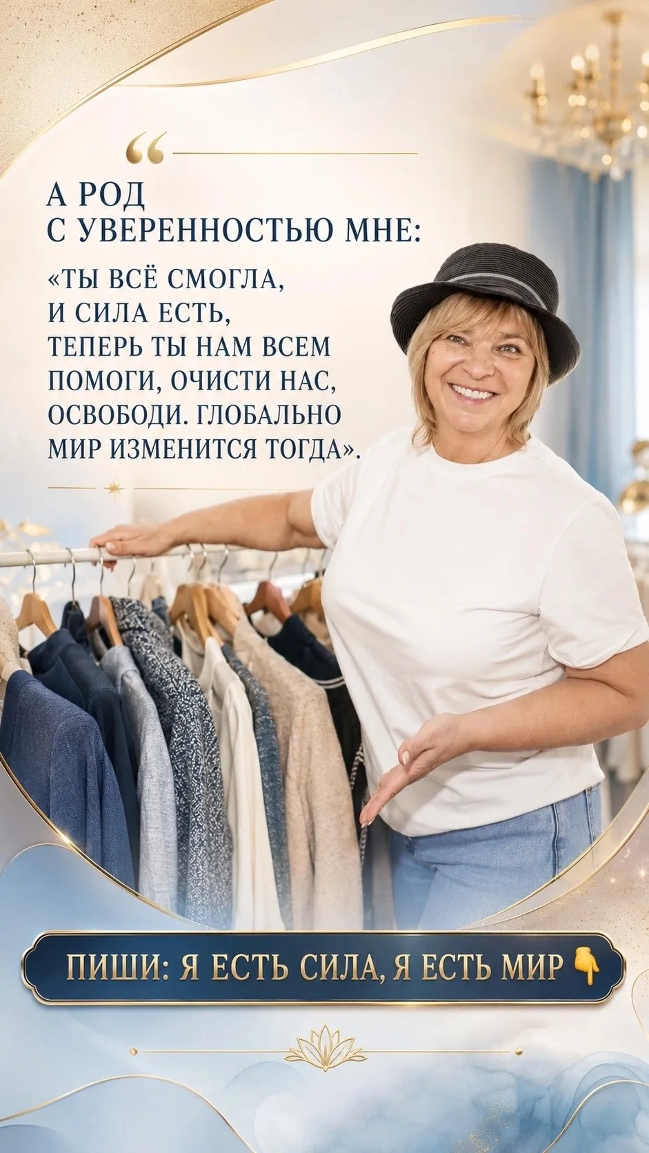 Пиши: Я ЕСТЬ СИЛА, Я ЕСТЬ МИР