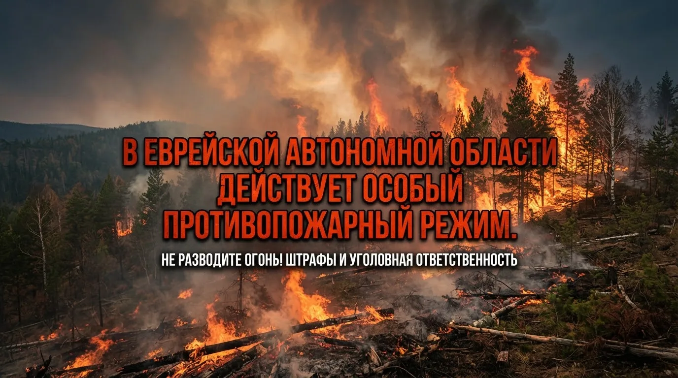 🚨 ⚠️ Строгий запрет на огонь: в Еврейской автономной области действует особый противоп...