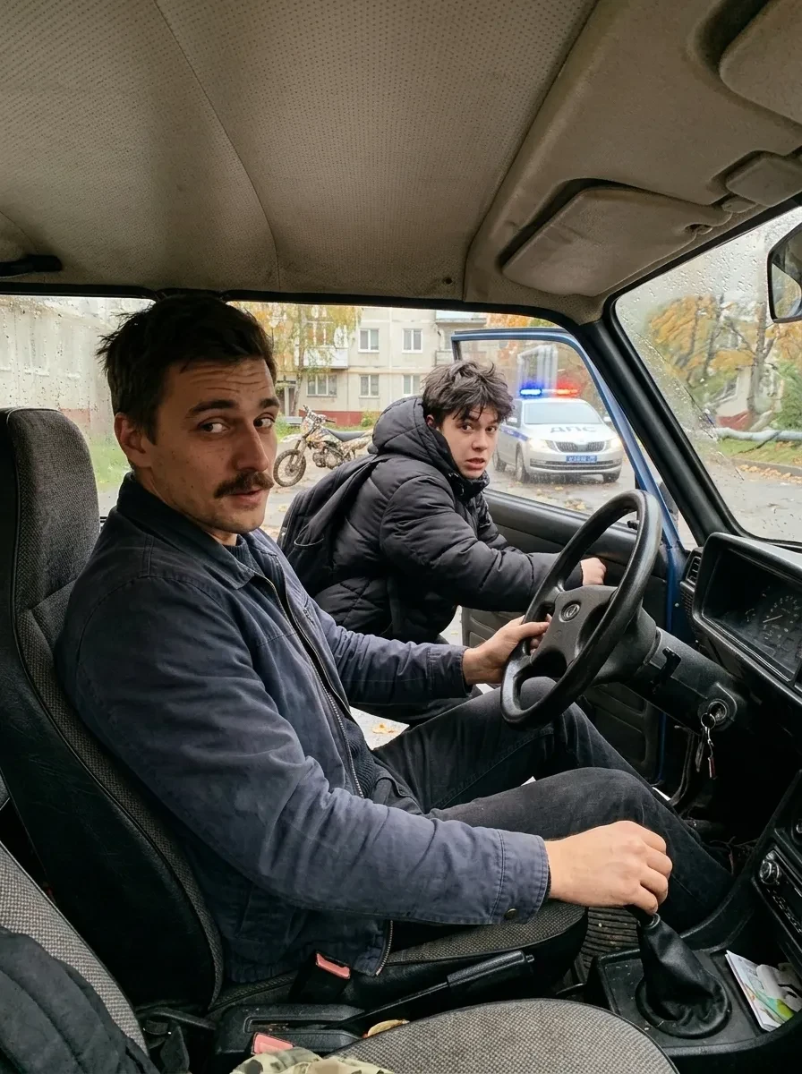 Подросток на питбайке спрятался от погони в чужом авто. Безупречный план эвакуации оцен...